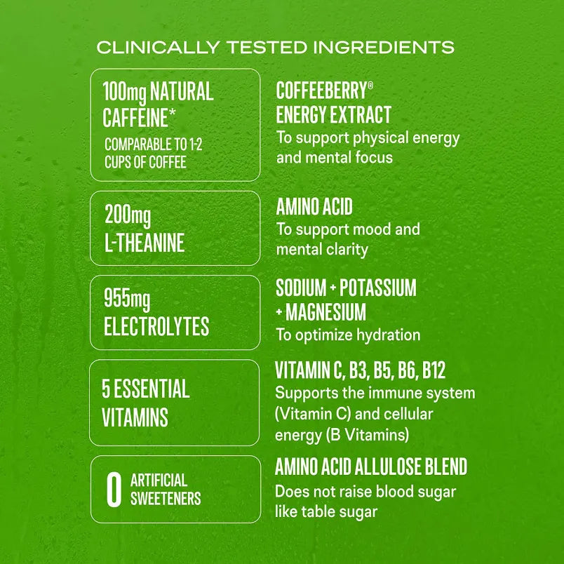 Liquid i.v Energy Multiplier sugar-free drink mix ,strawberry kiwi & blackberry lemonade sticks 26 ct