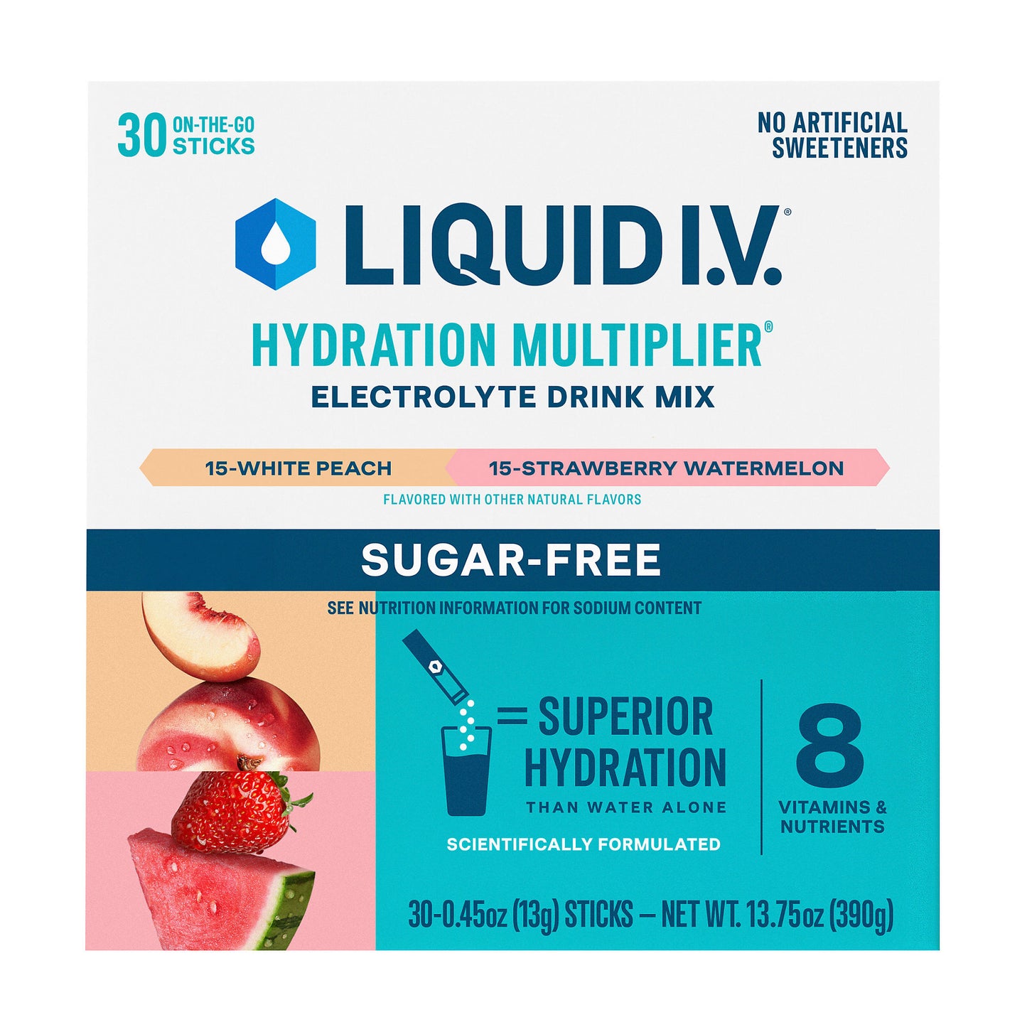 Liquid i.v Hydration Multiplier sugar-free Variety Pack (4 flavors)