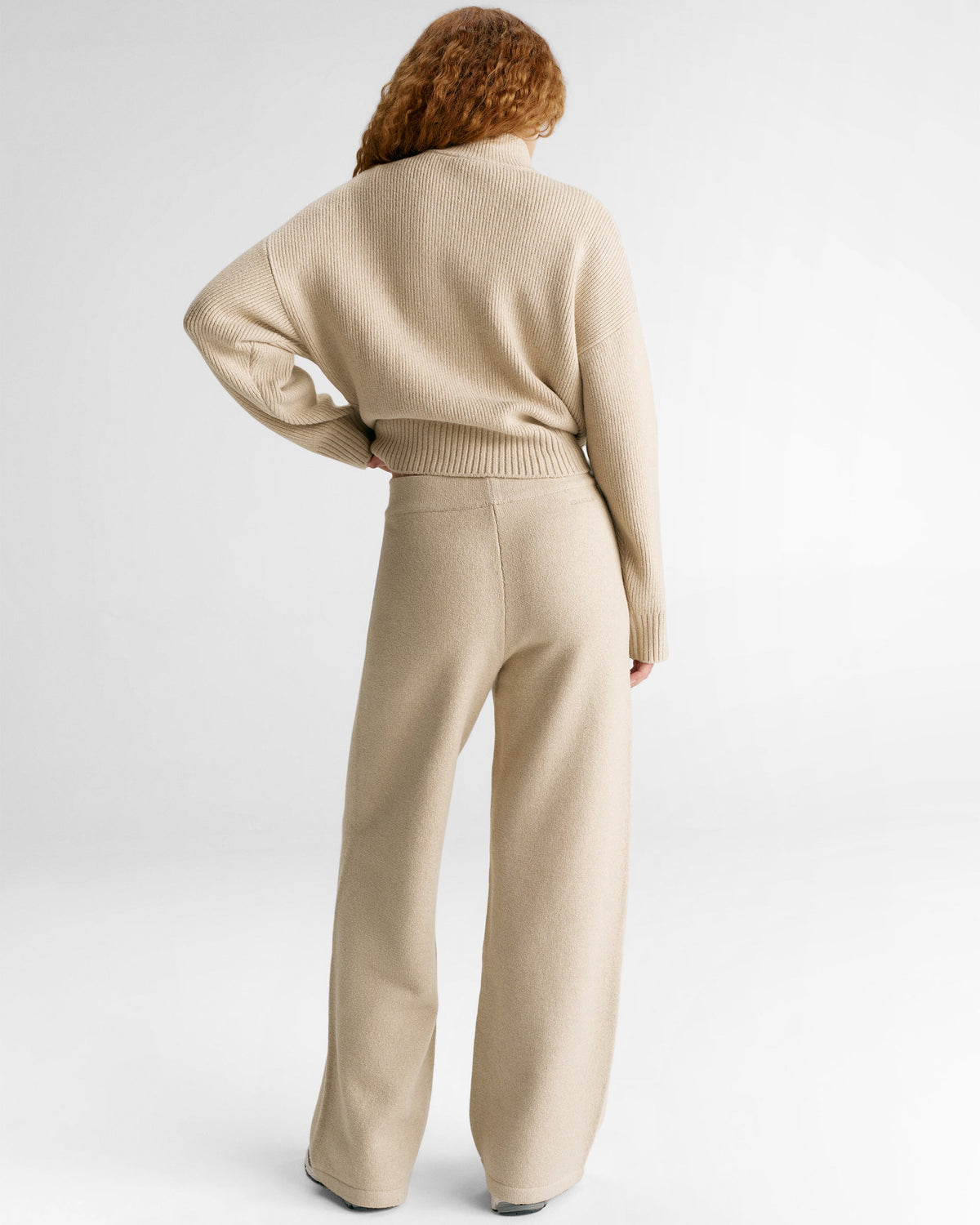 Ribbed Zip Through Knit Sweatshirt (2 colors)
