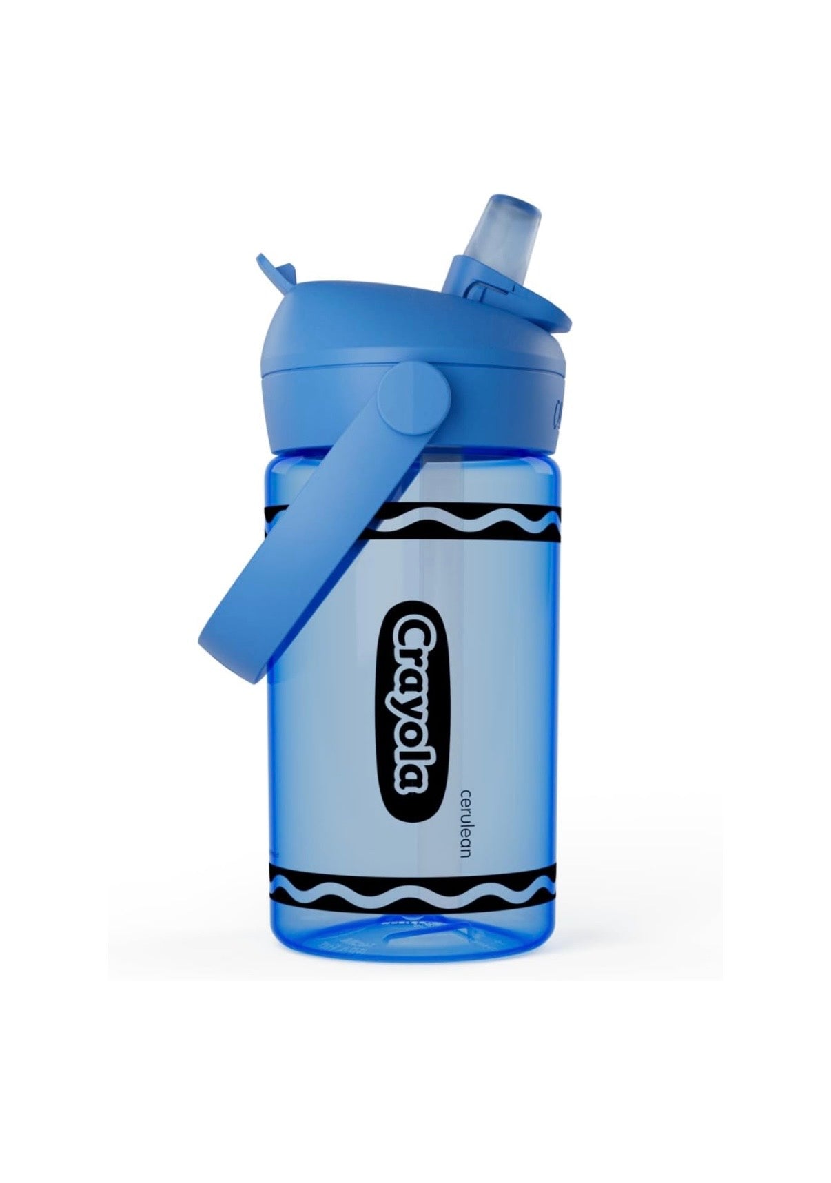 CamelBak Crayola Flip Straw Kids Water Bottle with Bite Valve, Tritan Renew Design for School and Everyday Use, 14oz(4 colors)