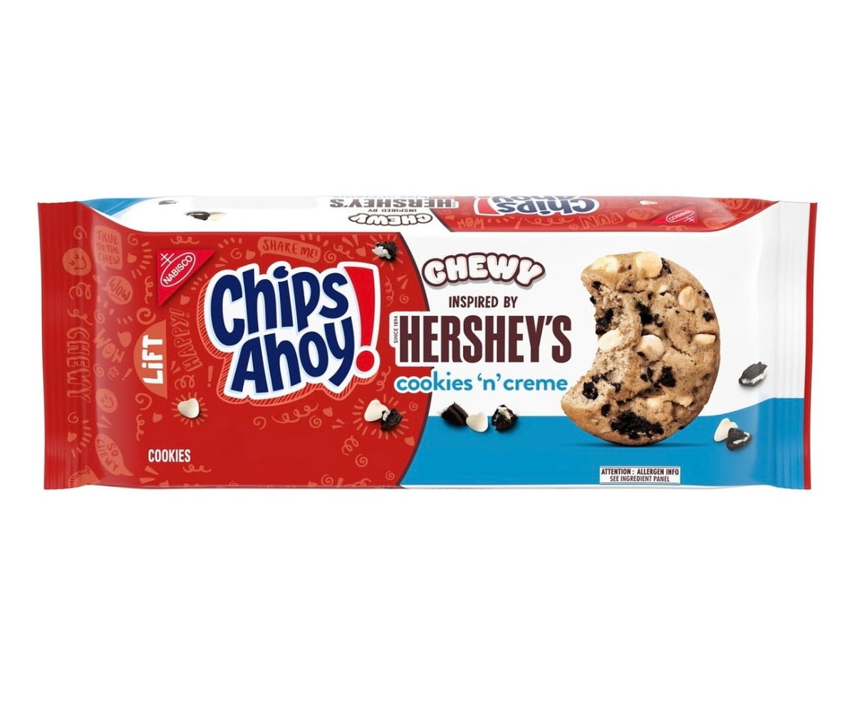 Chips Ahoy Chewy Hershey’s cookies and cream 9.58oz