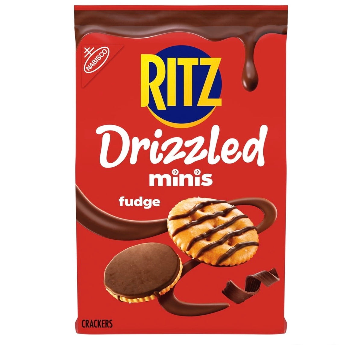 Ritz drizzled minis fudge cracker 8 oz