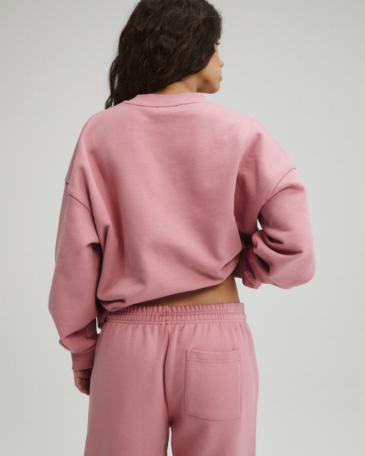 AS Chain Stitch Oversized Sweatshirt - Dusty Pink