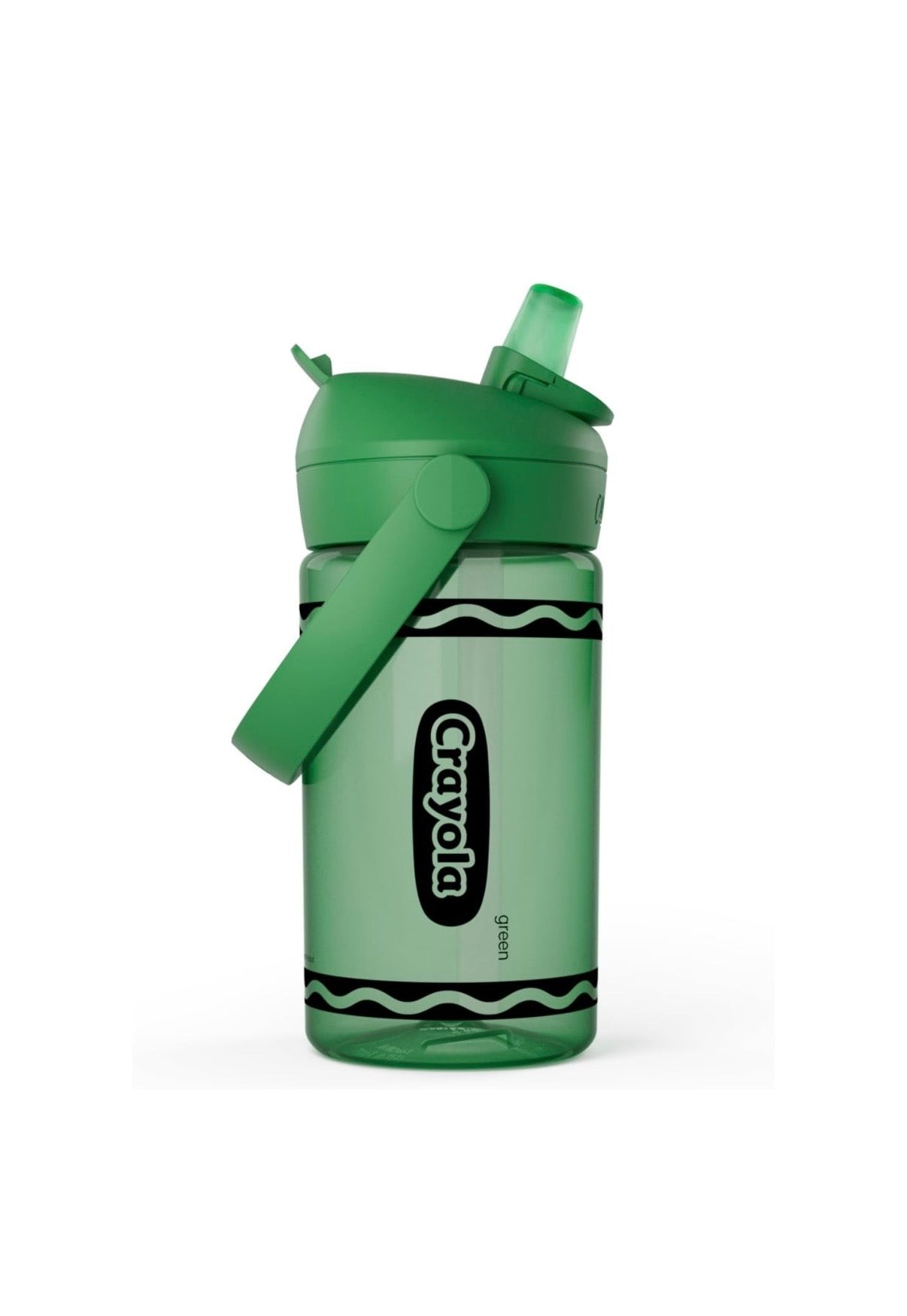 CamelBak Crayola Flip Straw Kids Water Bottle with Bite Valve, Tritan Renew Design for School and Everyday Use, 14oz(4 colors)