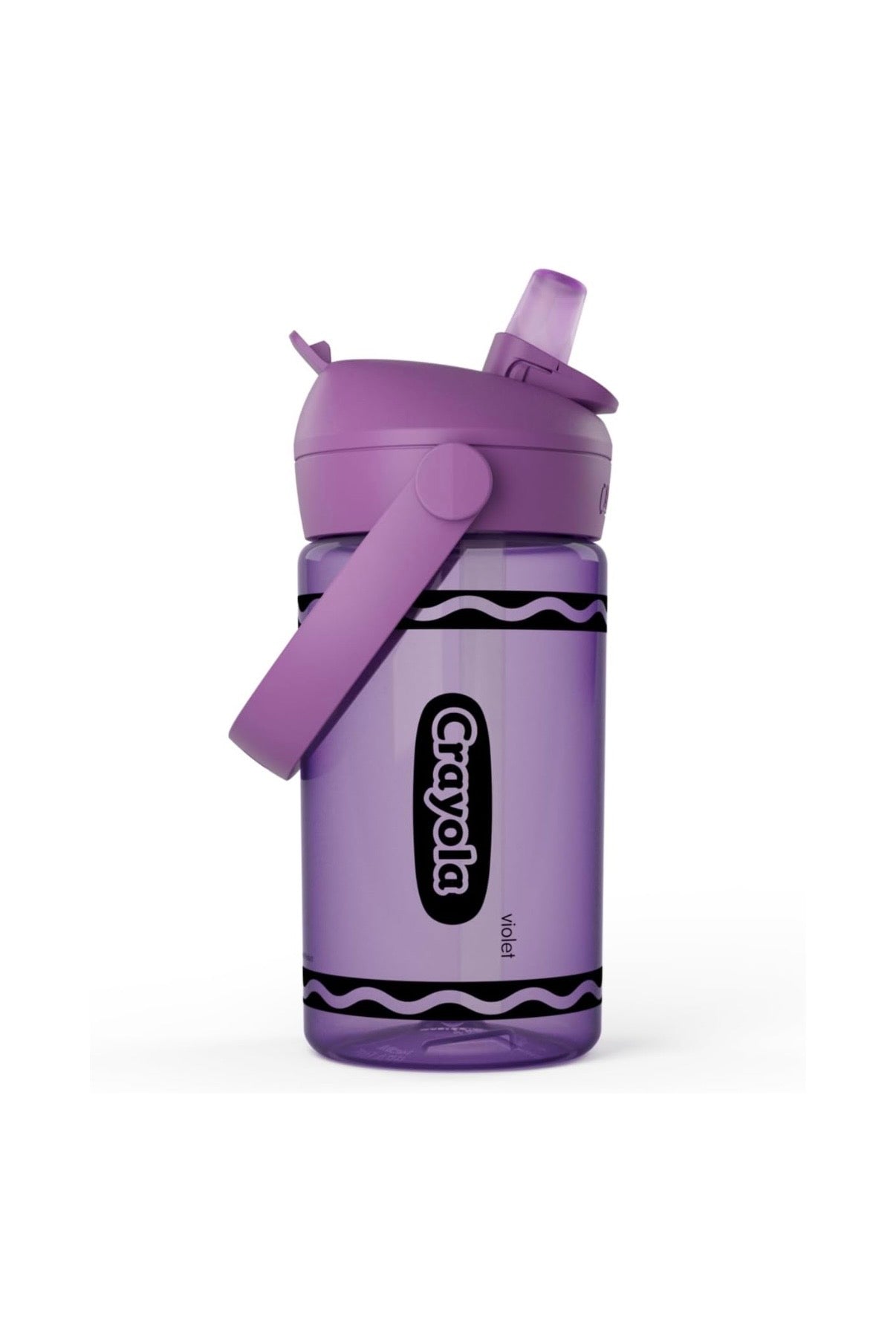 CamelBak Crayola Flip Straw Kids Water Bottle with Bite Valve, Tritan Renew Design for School and Everyday Use, 14oz(4 colors)