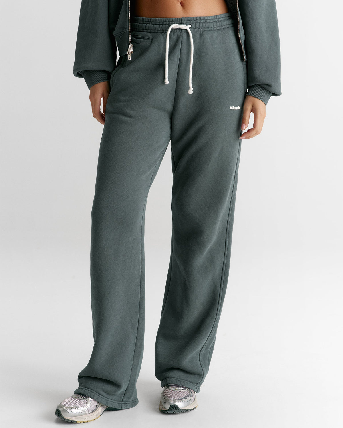 Vintage Straight Leg Sweatpants - Sea Green